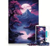 Puzzle 1000 pièces pour Adolescents,Motif Fleurs de Cerisier,Art Japonais,découpe Premium,Jeu Amusant et divertissant,Facile à Jouer,décoration de Noël (50x75cm)
