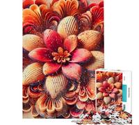 Puzzle 1000 pièces pour Adolescents Motif Floral Aquarelle Abstrait Puzzle à Monter soi-même décoration Murale Cadeau Unique pour Anniversaire et Noël (Taille 50x75cm)