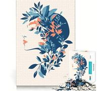 Puzzle 1000 pièces pour adolescents,motif floral,femme,art minimaliste abstrait,bords précis,activité intellectuelle stimulante,jeu idéal pour passer un moment agréable,cadeau d'anniversaire (38x26cm)