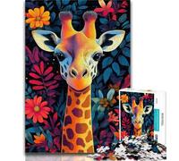 Puzzle 1000 pièces pour Adolescents, Motif Girafe, pour Adultes et Adolescents Jouet éducatif idéal comme Cadeau pour Toute la Famille (50x75cm)