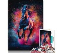 Puzzle 1000 pièces pour Adolescents Motif Graffiti Cheval pour Adultes 1000 pièces idéal comme Cadeau pour Toute la Famille (50x75cm)
