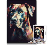 Puzzle 1000 pièces pour Adolescents, Motif Grand Danois Abstrait, Calme et agréable, idéal pour Les Loisirs, Jouet de précision, Dimensions:50x75cm