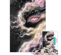 Puzzle 1000 pièces pour Adolescents Motif œil Cosmique Art Abstrait Puzzle à Monter soi-même décoration Murale Cadeau Unique pour Anniversaire et Noël (Taille 50x75cm)