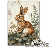 Puzzle 1000 pièces pour Adolescents, Motif Lapin, Jeux éducatifs, décoration d'intérieur, Cadeau d'anniversaire, Art Mural (75x50cm)
