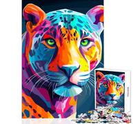 Puzzle 1000 pièces pour Adolescents Motif léopard coloré Jeu Antistress Idée Cadeau pour Un échange de Cadeaux Jeu Pratique pour Partager Un Moment Complice parentenfant Dimensions 38x52cm