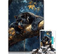 Puzzle 1000 pièces pour Adolescents, Motif léopard des forêts, Puzzle Adulte, Jeu de Quiz, décoration Murale, Cadeaux Uniques pour Anniversaire et Noël (Taille 75x50cm)