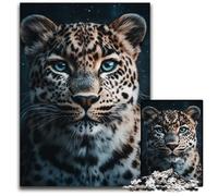Puzzle 1000 pièces pour Adolescents, Motif léopard, en Carton, intéressant pour réduire Le Stress et Offrir des idées Cadeaux pour Les 14 Ans et Plus 26x38cm