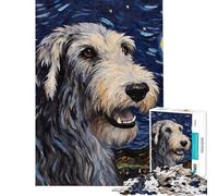Puzzle 1000 pièces pour Adolescents Motif lévrier Irlandais étoilé activités ludiques à la Maison décoration Parfaite Jeu de réflexion Convient aux Personnes de 14 Ans et Plus (50x75cm)
