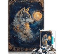 Puzzle 1000 pièces pour Adolescents, Motif Loup Animal, Jeux éducatifs, décoration d'intérieur, idéal pour la décoration de Bureau (Taille 38x26cm)