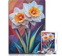 Puzzle 1000 pièces pour Adolescents - Motif Narcisse Blanc - Calme et agréable - Idéal pour Les Loisirs - Jeu de précision - Dimensions:38x26cm