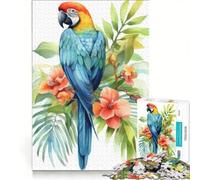 Puzzle 1000 pièces pour Adolescents, Motif Oiseau coloré à l'aquarelle, Jeu éducatif, Assemblage de Motifs, Collection d'artistes, Beaux-Arts 50x75cm