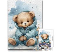 Puzzle 1000 pièces pour Adolescents, Motif Ourson, Jeu intellectuel, idéal pour se détendre à la Maison ou comme Cadeau de Noël Secret Dimensions : 50x75cm