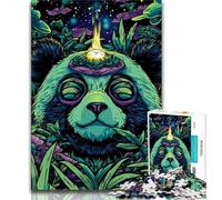 Puzzle 1000 pièces pour Adolescents, Motif Panda Animalier, entraînez Votre Cerveau et Vos Mains, Cadeaux pour Amis et Famille à partir de 14 Ans, 38x26cm