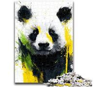 Puzzle 1000 pièces pour Adolescents, Motif Panda Aquarelle, à partir de 14 Ans, Jeu de réflexion, idéal pour Adultes et Adolescents, 26x38cm
