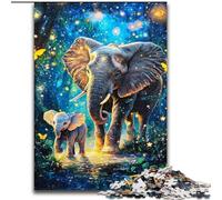 Puzzle 1000 pièces pour Adolescents, Motif Papillon et éléphant, Difficile, avec des pièces entièrement emboîtables de Formes aléatoires (Taille 50x75cm)