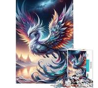 Puzzle 1000 pièces pour Adolescents Motif phénix Abstrait Kintsugi Jeu éducatif Jouet d'apprentissage Cadeau d'art découpe de précision (Taille 38x52cm)