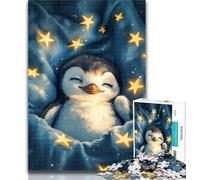 Puzzle 1000 pièces pour Adolescents, Motif Pingouin étoilé, idéal comme Cadeau pour Toute la Famille (26x38cm)