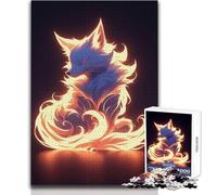Puzzle 1000 pièces pour Adolescents, Motif Renard Kitsune néon, Jeu de défi Unique, découpe de précision, Jouet éducatif, Dimensions : 38x52cm