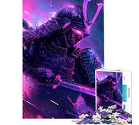 Puzzle 1000 pièces pour Adolescents Motif samouraï Rose Fluo pour s'amuser à la Maison et améliorer sa mémoire Jeu Pratique à partir de 14 Ans (38x52cm)