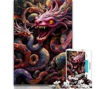 Puzzle 1000 pièces pour Adolescents, Motif Serpent coloré, Difficile à réaliser, mais Amusant et Humoristique, Cadeau d'anniversaire, décoration Murale (75x50cm)