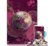 Puzzle 1000 pièces pour Adolescents, Motif Terre colorée, Jeu de réflexion, idéal comme Cadeau pour Toute la Famille, pour Les Enfants de 14 Ans et Plus, 38x26cm