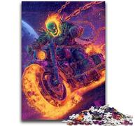 Puzzle 1000 pièces pour Adolescents, Moto Squelette, Jeu de Quiz pour Les 14 Ans et Plus, activités Amusantes à la Maison, Cadeau d'anniversaire, Cadeau de Voyage 50x75cm