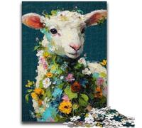 Puzzle 1000 pièces pour Adolescents, Moutons Heureux, Jeu Stimulant, idéal comme Cadeau pour Toute la Famille, 26x38cm