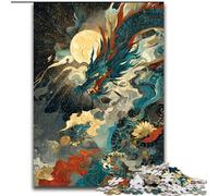 Puzzle 1000 pièces pour Adolescents Mystérieux Dragon Chinois, Analyse et logique, avec pièces de Formes aléatoires entièrement emboîtables, à partir de 14 Ans (Taille 50x75cm)