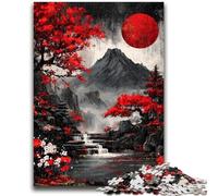 Puzzle 1000 pièces pour Adolescents Mystérieux Mont Fuji Design Vibrant et Unique Expérience de Puzzle relaxante et stimulante 26x38cm