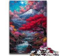 Puzzle 1000 pièces pour Adolescents Mystérieux Mont Fuji Jeux éducatifs Décoration Murale Cadeaux d'anniversaire et de Noël Uniques 26x38cm