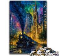Puzzle 1000 pièces pour Adolescents Mystery Train 14 Ans et Plus Jeu de réflexion pour Adultes et Adolescents 50x75cm