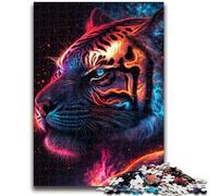 Puzzle 1000 pièces pour Adolescents Mystic Tiger Convient aux Enfants de 14 Ans et Plus Jeu éducatif pour Anniversaire et Noël 26x38cm