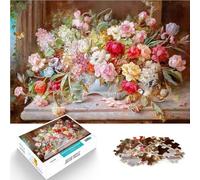 Puzzle 1000 pièces pour Adolescents Nature Morte aux Fleurs Jouets Jeux éducatifs Soulagement du Stress Jeu de défi Unique 52x38cm