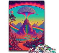 Puzzle 1000 pièces pour Adolescents, Nature psychédélique, Jeu Stimulant et Jeu Familial, décoration Murale, Cadeaux d'anniversaire et de Noël Uniques, 26x38cm