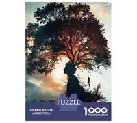 Puzzle 1000 Pièces pour Adolescents Nature's Giants Tree Silhouettes Casse-têtes pour Adolescents Analyse Et Logique Interaction Parent-Enfant Jeu Stimulant Jouets 52x38cm/1000pcs
