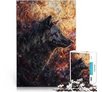 Puzzle 1000 pièces pour Adolescents Nébuleuse Cosmique du Loup Jouets de Divertissement Familial Bon Cadeau 38x26cm