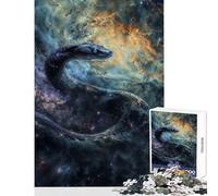 Puzzle 1000 pièces pour Adolescents Nébuleuse Cosmique et Serpent Jeu Anti-Stress Idée Cadeau pour Un Père Noël Secret Jeu Impossible Stimule Le Cerveau Dimensions 38x52cm