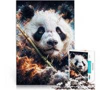 Puzzle 1000 pièces pour Adolescents Nébuleuse Cosmique Panda Jouets de Divertissement Familial Une œuvre d'art 75x50cm