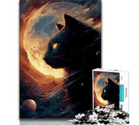 Puzzle 1000 pièces pour Adolescents, Nébuleuse du Chat Noir, Stimule Le Cerveau, Jouets addictifs pour cultiver la Patience, Collection Artistes, Beaux-Arts (38x26cm)