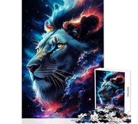 Puzzle 1000 pièces pour Adolescents Nébuleuse majestueuse Visage de Lion Jeu de Construction pour Les Jeux et Les cassetêtes Stimule Le Cerveau Dimensions 38x26cm