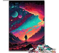 Puzzle 1000 pièces pour Adolescents Néon Galaxy, Jeu Stimulant, Jouets, décoration Murale, Cadeaux d'anniversaire et de Noël Uniques (Taille 50x75cm)