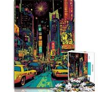 Puzzle 1000 pièces pour Adolescents New York Cityscape Puzzles pour Adolescents, Jeux éducatifs Décoration d'intérieur Convient pour la décoration de Bureau (Taille 75x50cm)