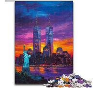 Puzzle 1000 pièces pour Adolescents, New York, États-Unis, adapté aux Personnes de 14 Ans et Plus Difficile à réaliser, mais Amusant et Humoristique Superbe Cadeau 50x75cm