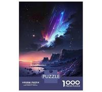 Puzzle 1000 Pièces pour Adolescents Night Sky with Shooting Stars Puzzle Adulte - Jeu De Construction - Difficile - Cadeau Unique pour Anniversaire Et Noël 52x38cm/1000pcs