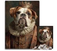 Puzzle 1000 pièces pour Adolescents Noble Bulldog Puzzles en Bois Jeux Jouets Cadeau, Renforcer l'amour Entre Les Couples pour Les 14 Ans et Plus 50x75cm