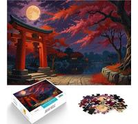Puzzle 1000 pièces pour Adolescents Nuit du Jardin Japonais Jouets Jeux éducatifs Soulagement du Stress Œuvre d'art 75x50cm