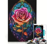 Puzzle 1000 pièces pour Adolescents Ode aux Roses Rouges, Jeux relaxants, décoration d'intérieur, idéal pour Un Bureau 38x52cm