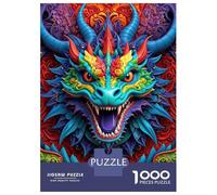 Puzzle 1000 Pièces pour Adolescents Ode to The Vibrant Dragon Puzzle pour Adultes Jeu Manuel Difficile Excellent Cadeau Anti-Stress 70x50cm/1000pcs