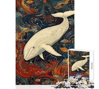 Puzzle 1000 pièces pour Adolescents Odyssée sous-Marine de la Baleine Puzzle pour Adultes Décoration Murale Niveau Difficile Idéal comme Cadeau pour Toute la Famille (Dimensions 38x52cm)