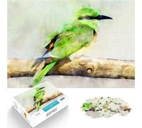 Puzzle 1000 pièces pour Adolescents Oiseau guêpier Aquarelle Jeux éducatifs Décoration d'intérieur Super Cadeau 52x38cm